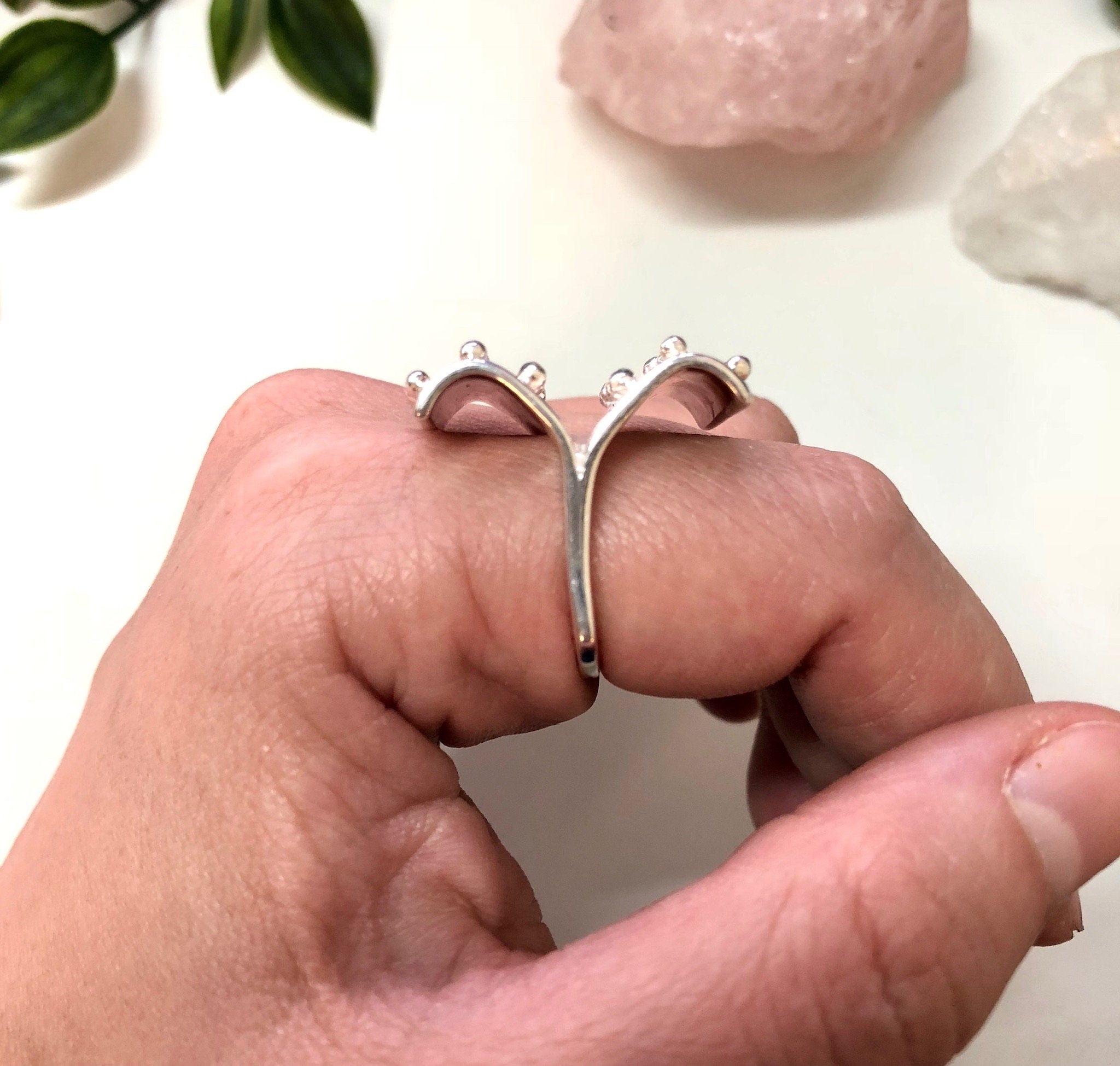 Vintage Sterling Silver Ring with Brutalist Design