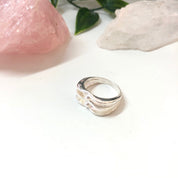 Vintage Silver Ring with Abstract Design
