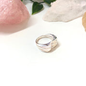Vintage Silver Ring with Abstract Design