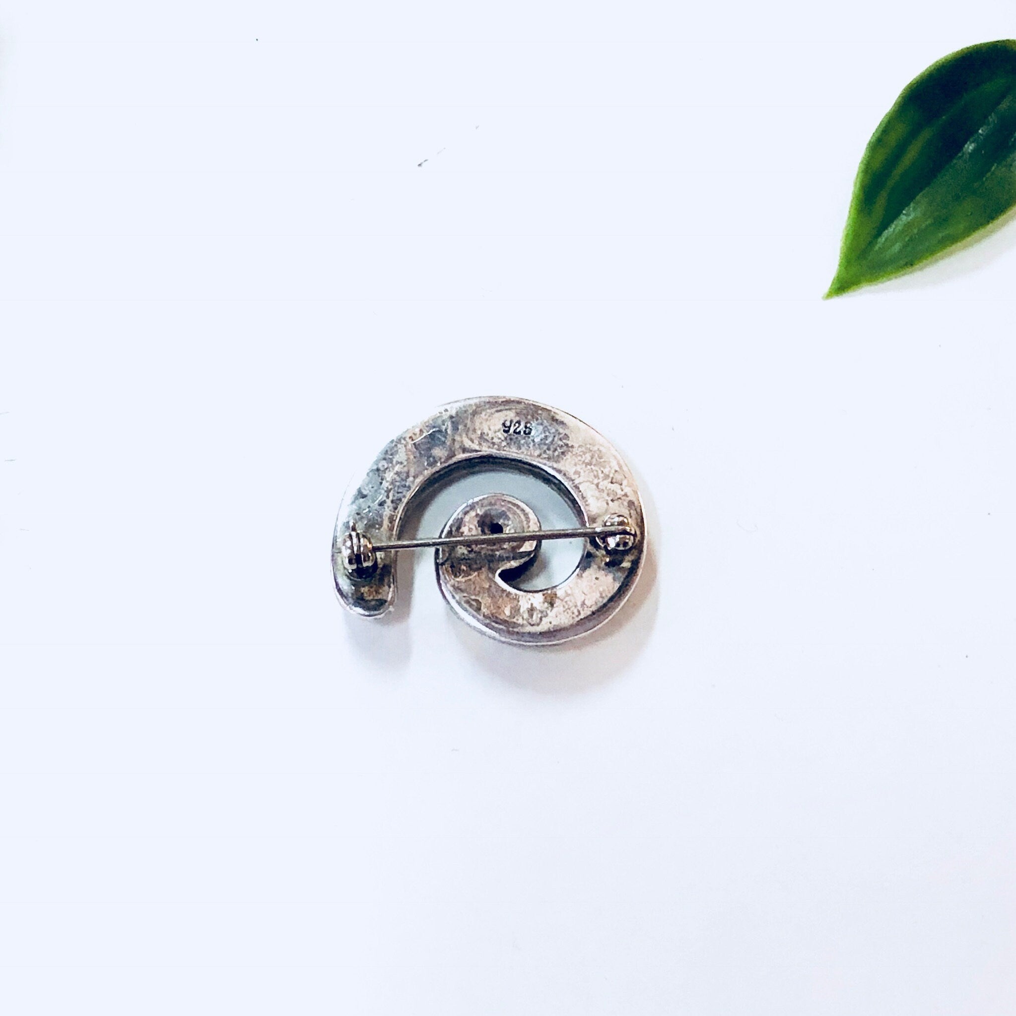 Vintage SilverBrooch, Sterling Silver, Vintage Jewelry, Stars, Moon, Swirl Design, 925, Vintage Pin, Anniversary Gift, Small Brooch, Gold