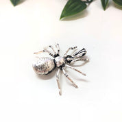 Vintage Sterling Silver Spider Pendant, Movable Pendant, Spooky Jewelry