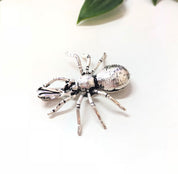 Vintage Sterling Silver Spider Pendant, Movable Pendant, Spooky Jewelry