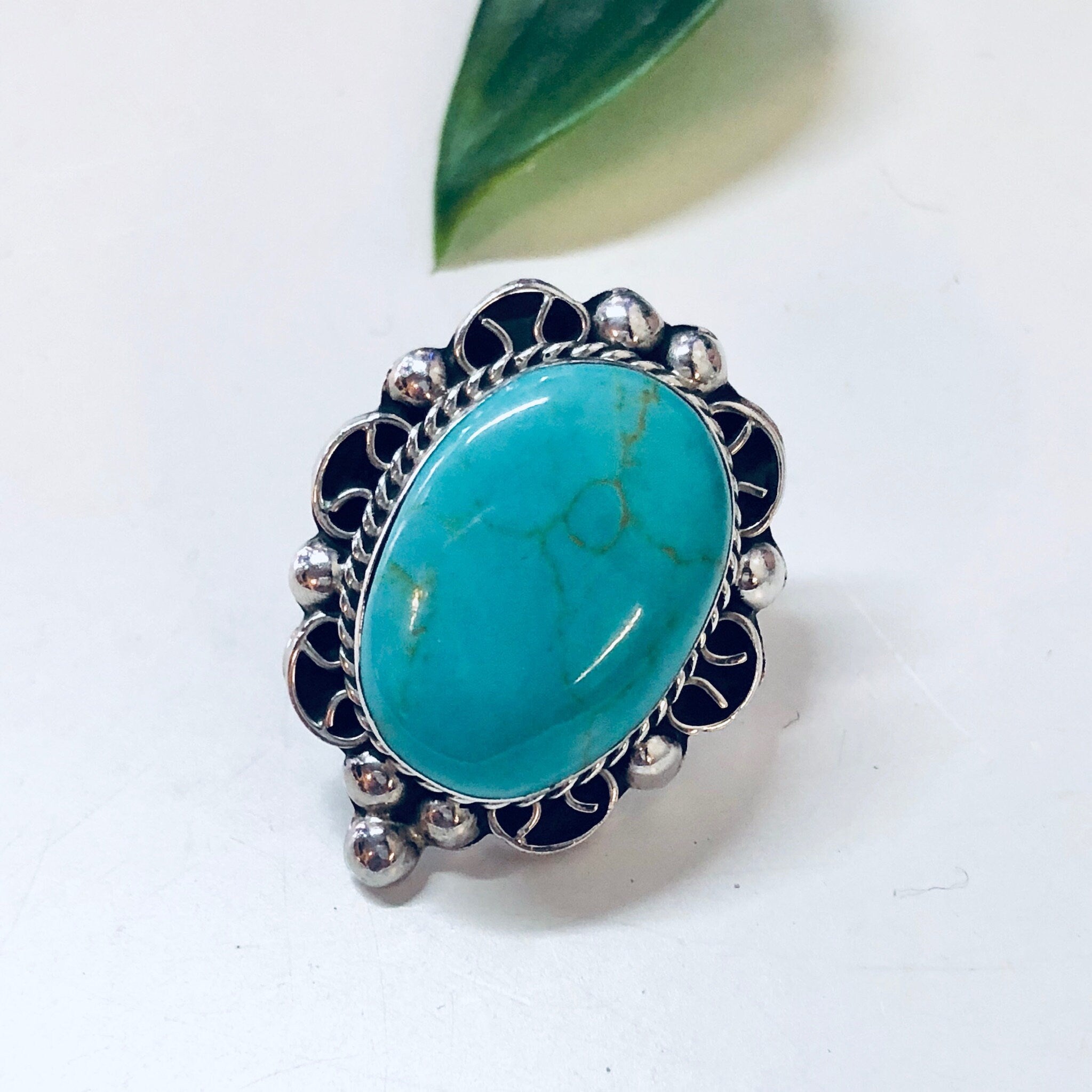 Vintage Silver Turquoise Earrings, Southwestern Jewelry, Post Earrings, Pierced Ears