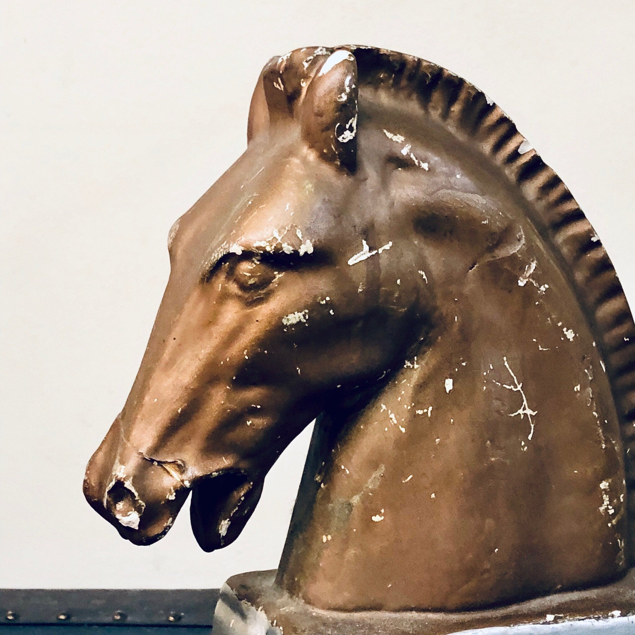 Vintage Bookends, Horse Bookends, Vintage Home Decor, Equestrian Decoration