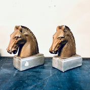 Vintage Bookends, Horse Bookends, Vintage Home Decor, Equestrian Decoration