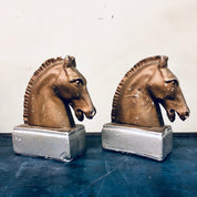 Vintage Bookends, Horse Bookends, Vintage Home Decor, Equestrian Decoration