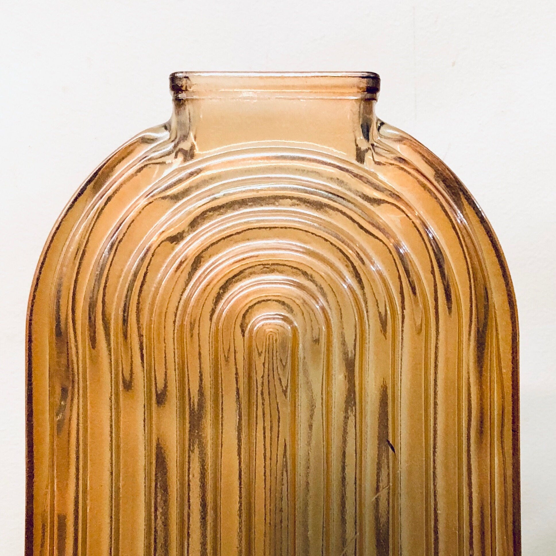 Vintage Vase, Art Deco Vase, Vintage Home Decor, Brown Vase, Centerpiece, Unique Vase