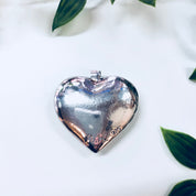 Vintage Pendant, Sterling Silver, Vintage Jewelry, Heart Pendant, Heart Shape, Puffy Pendant, Vintage Necklace, Large Pendant, 925, Heart