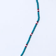 Vintage Necklace, Beaded Necklace, Beaded Jewelry, Vintage Jewelry, Blue, Red, White, Small Beads, Statement Jewelry, Beads,Anniversary Gift