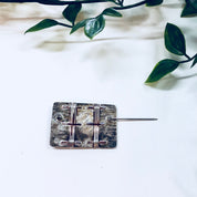 Vintage Brooch, Sterling Silver, Silver Brooch, Vintage Pin, Copper Brooch, Red Stones, Anniversary Gift, Vintage Jewelry, Red Jewelry