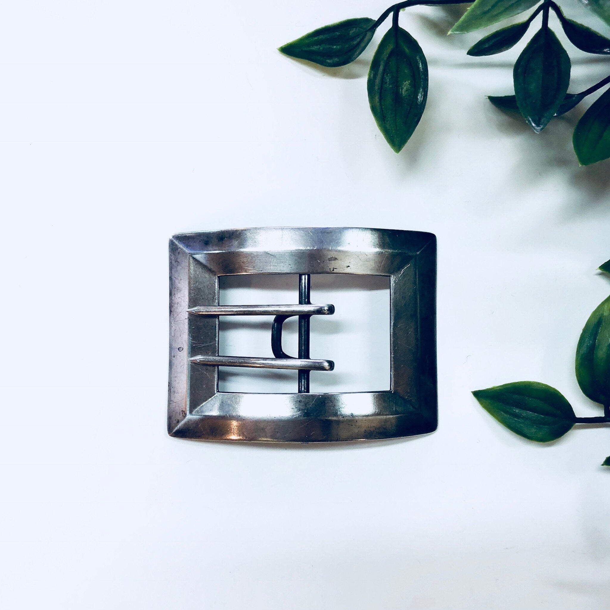 Vintage Belt Buckle, Sterling Silver, Silver Belt Buckle, Minimalist Design, Vintage Accessories