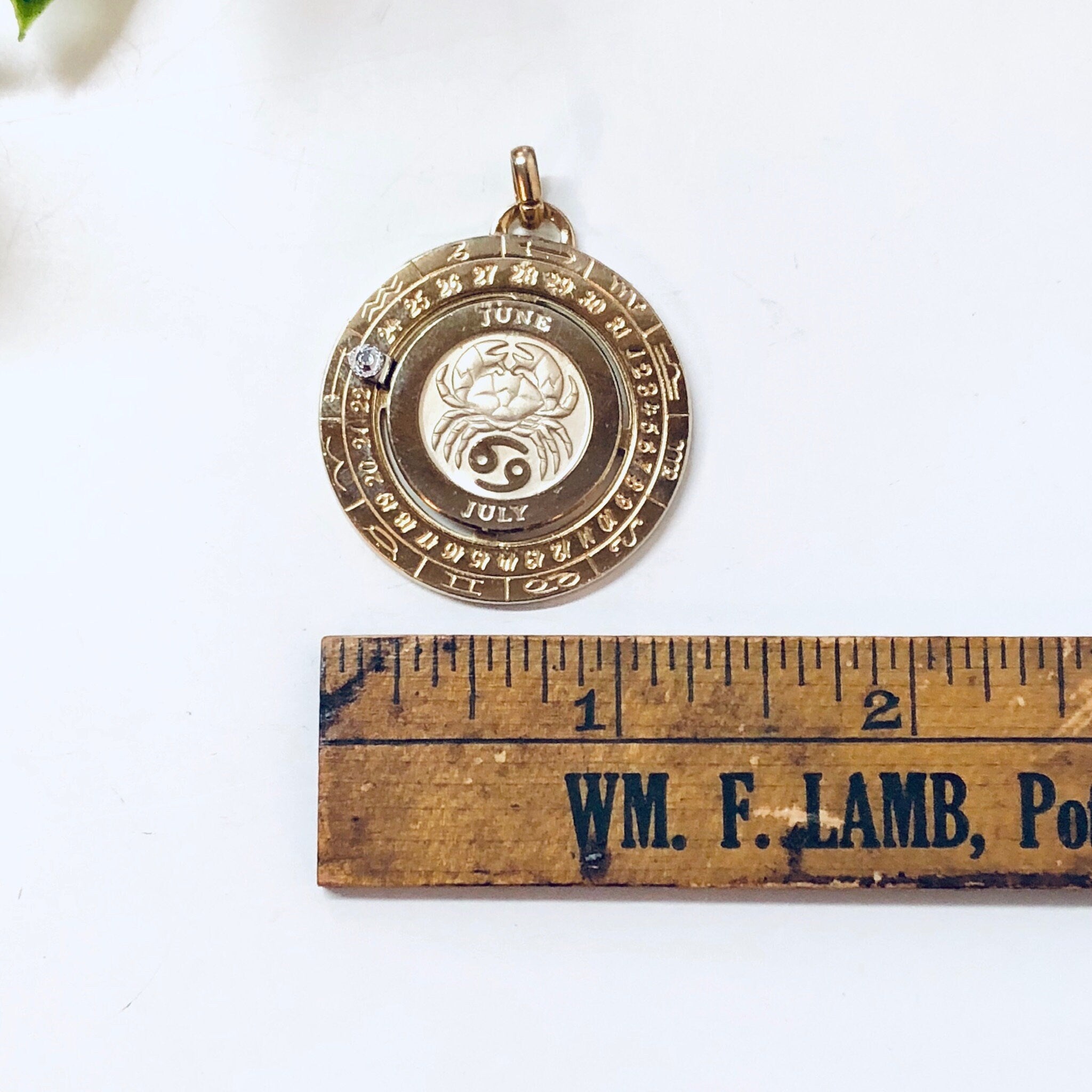 Vintage Pendant, Gold Cancer Pendant, Zodiac Jewelry, Vintage Jewelry, Crab Pendant, Moon Child, Cancer, Gold Toned Pendant