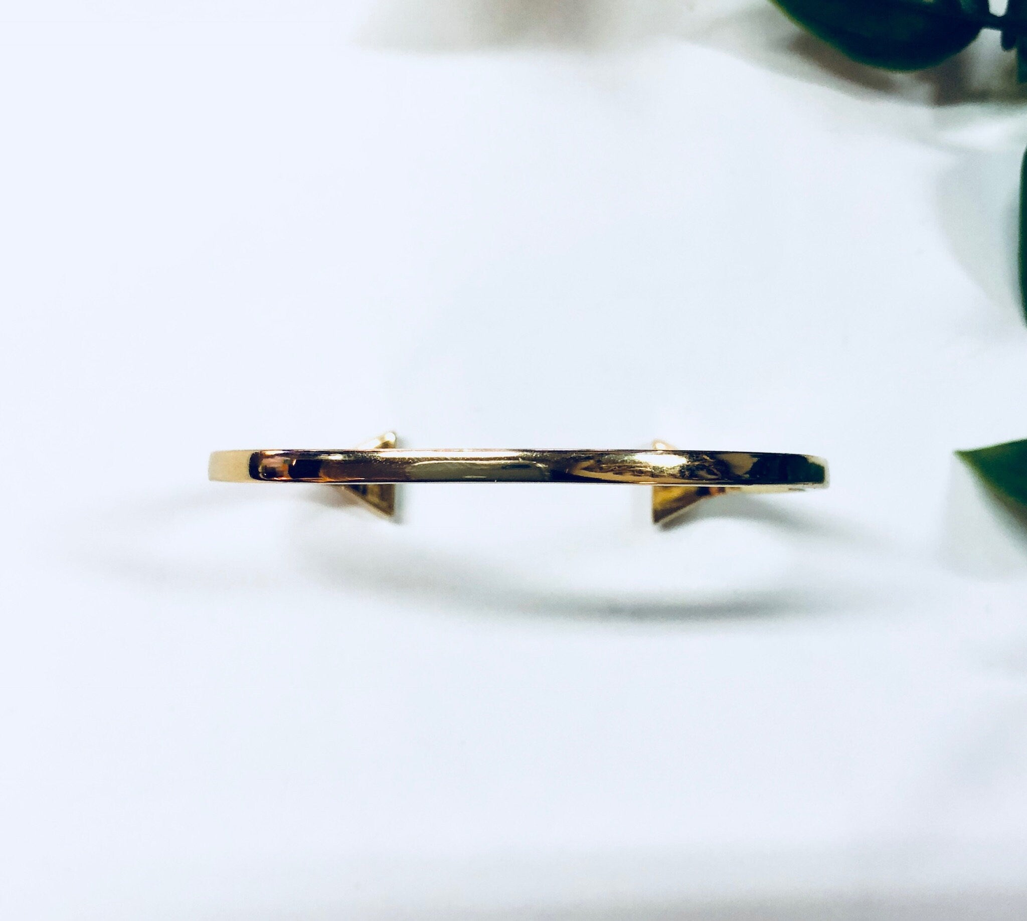 Rebecca Minkoff Bracelet, Cuff Bracelet, Rebecca Minkoff Jewlery, Designer Jewelry, Gold Toned Jewelry, Triangle Shape