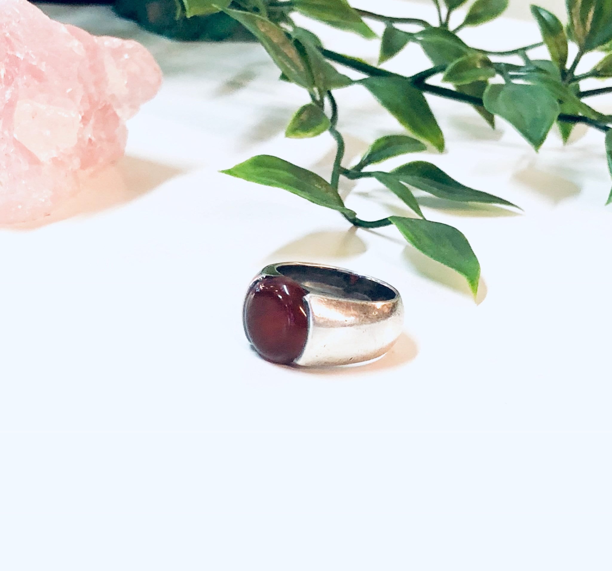 Vintage Silver Ring, Carnelian Ring, Sterling Silver, Vintage Jewelry, Red Stone, Silver, Red, Large Ring, Simple Jewelry, Statement Ring