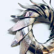 Vintage Brooch, Silver Brooch, Vintage Jewelry, Sterling Silver, Wreath Brooch, Circular Brooch, Textured Silver, Vintage Pin, Silver Toned