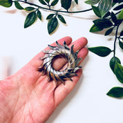 Vintage Brooch, Silver Brooch, Vintage Jewelry, Sterling Silver, Wreath Brooch, Circular Brooch, Textured Silver, Vintage Pin, Silver Toned