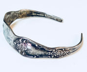 Vintage Bracelet, Cuff Bracelet, Spoon Bracelet, Unique Jewelry, Cutlery, Silver Toned, Vintage Jewelry, Spoon Jewelry, Rose Bracelet,