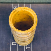 Alabaster Container, Yellow Alabaster, Italian Marble, Marble Container, Made in Italy, Yellow, Grey, White, Lidded Container, Column,