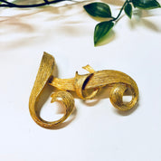 Vintage Brooch, BSK Brooch, Gold Toned Brooch, Monogram, F, Frank, Fran, First Name, Last Name, F Name, Vintage Jewelry, Vintage Pin, Gold