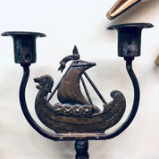 Vintage Candlestick Holder, Candlesticks, Copper Candlesticks, Boat Decor, Candelabra, Candles, Lighting, Rustic Decor, Vintage Home Decor