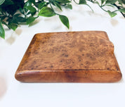 Wooden Hinged Box, Vintage Case, Cigarette Case, Business Card Holder, Wooden Case, Vintage Container, Light Brown Wood, Smoking Accessory