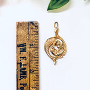 Vintage Gold Fish Pendant, Costume Jewelry, Fish Jewelry, Vintage Jewelry, Pendant Necklace, Two Fish, Gold Toned Jewelry, Aquatic Jewelry