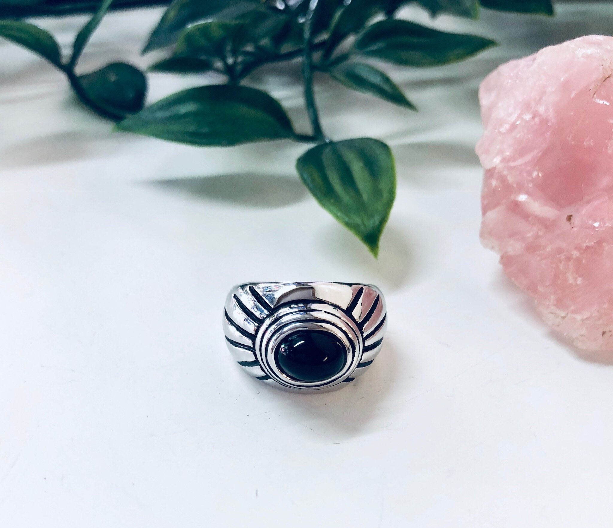 Vintage Silver Ring, Sterling Silver, Black Onyx, Onyx Jewelry, Vintage Jewelry, Southwestern Ring, Minimalist Ring, Sleek Design, Ring, 925