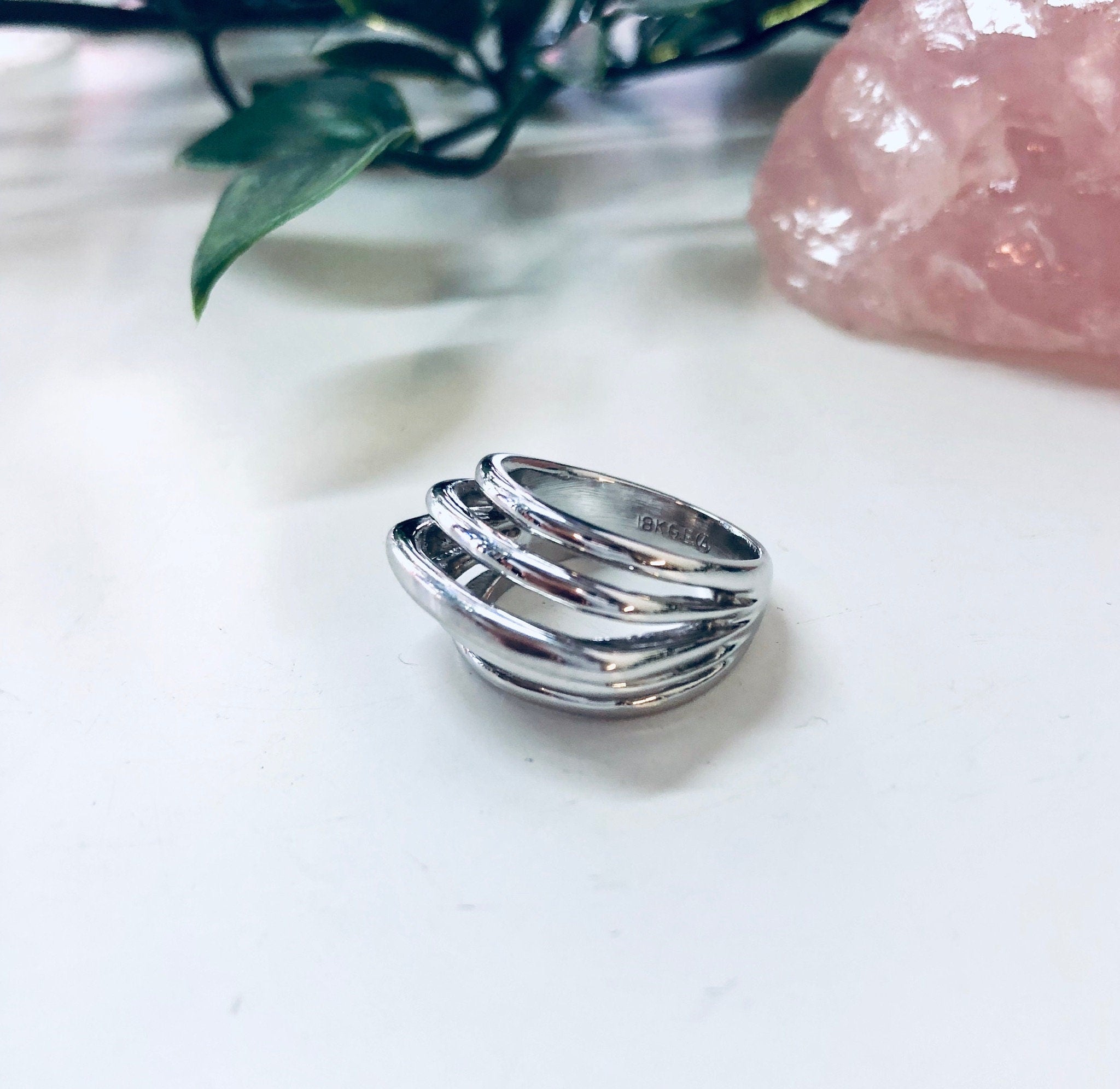 Vintage Silver Ring, Sterling Silver, Vintage Jewelry, Sleek Design, Minimalist Ring, Cut Out Ring, Band, 925, Statement Jewelry