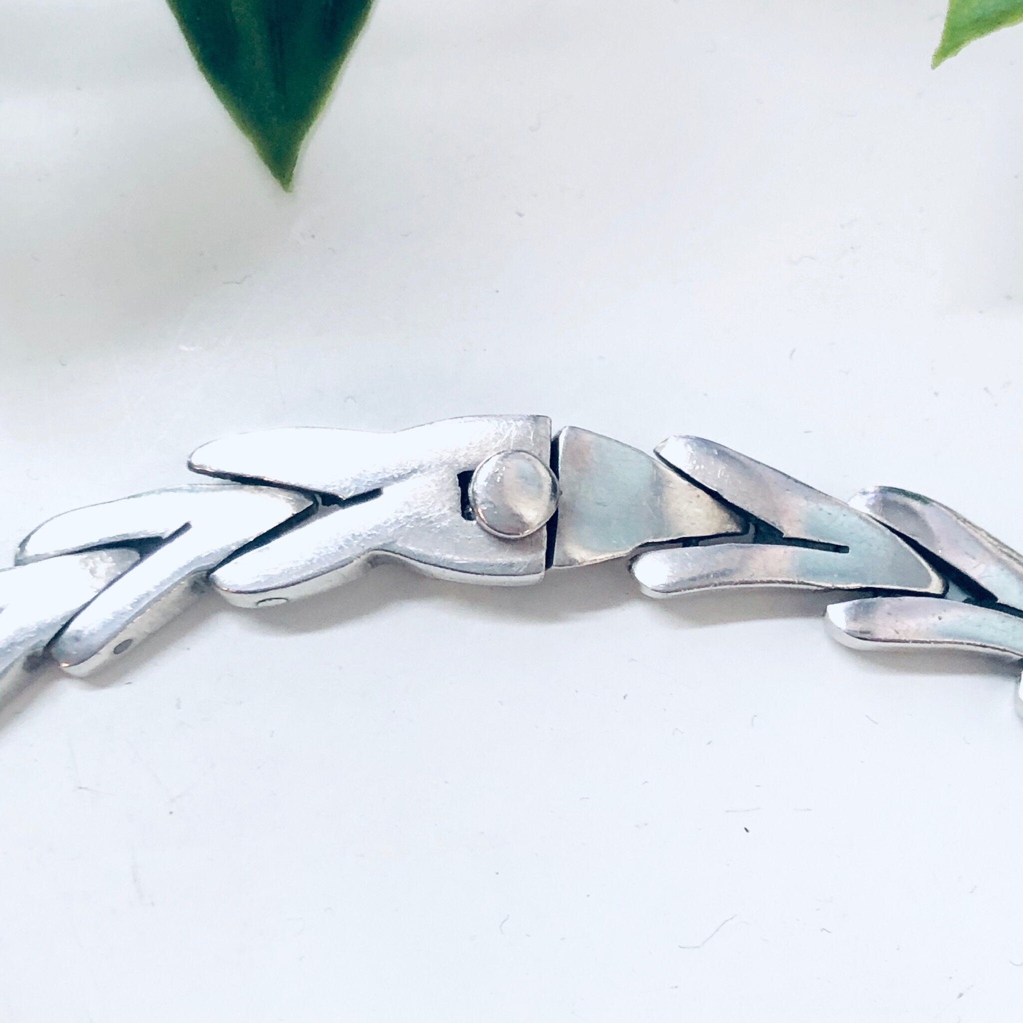 Vintage Silver Necklace, Silver Choker, Vintage Jewelry, Link Necklace, V Shape Necklace, Heavy Necklace, Solid Silver, Unique Jewelry, 925