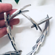 Vintage Silver Necklace, Silver Choker, Vintage Jewelry, Link Necklace, V Shape Necklace, Heavy Necklace, Solid Silver, Unique Jewelry, 925