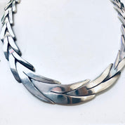 Vintage Silver Necklace, Silver Choker, Vintage Jewelry, Link Necklace, V Shape Necklace, Heavy Necklace, Solid Silver, Unique Jewelry, 925