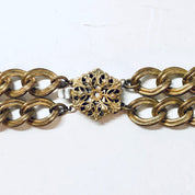 Miriam Haskell Jewelry Set, Vintage Jewelry Set, Multi Strand Necklace, Clip On earrings, Miriam Haskell, Floral Jewelry, Leaf Jewelry,