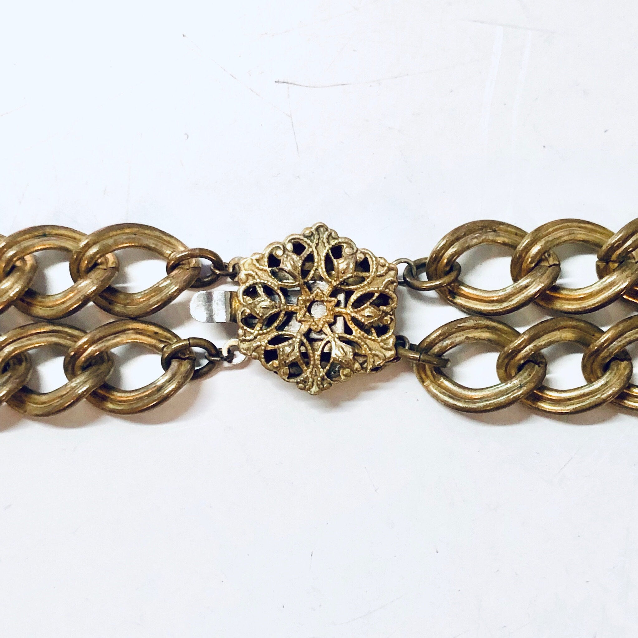 Miriam Haskell Jewelry Set, Vintage Jewelry Set, Multi Strand Necklace, Clip On earrings, Miriam Haskell, Floral Jewelry, Leaf Jewelry,