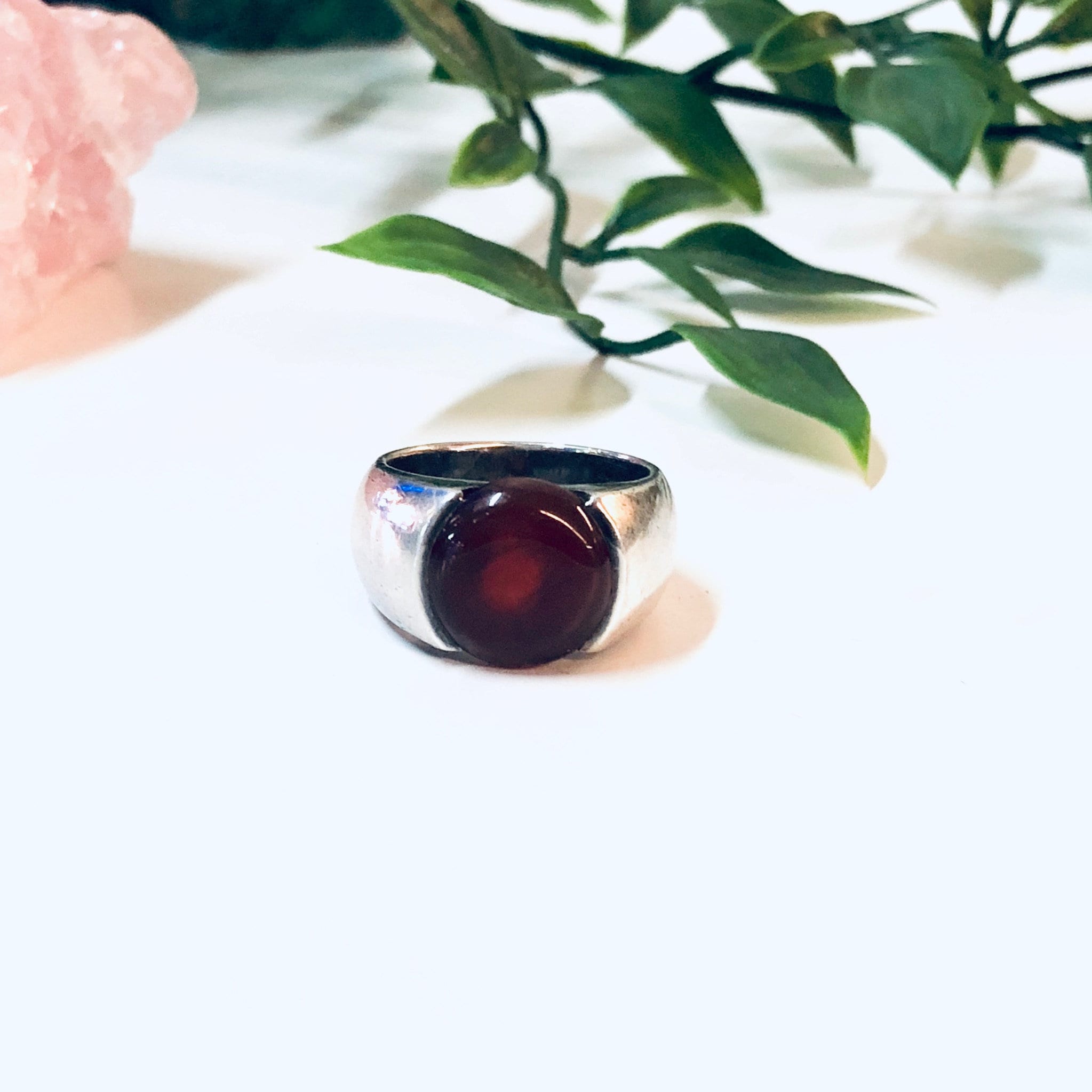 Vintage Silver Ring, Carnelian Ring, Sterling Silver, Vintage Jewelry, Red Stone, Silver, Red, Large Ring, Simple Jewelry, Statement Ring