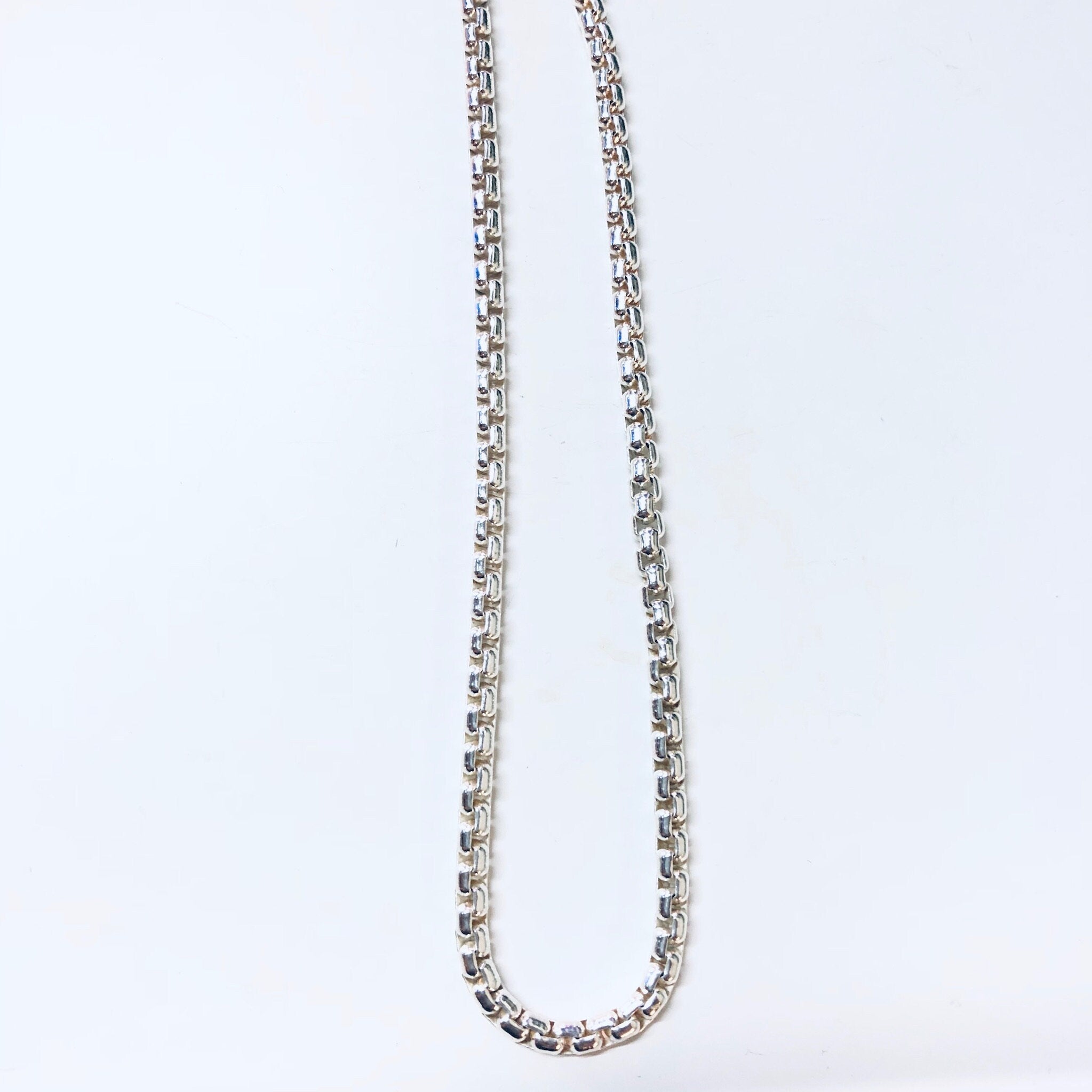 Vintage Necklace, Sterling Silver, Vintage Chain, Sterling Silver Chain, Thick Chain, Chunky Necklace, Link Chain, Necklace, Vintage Jewelry