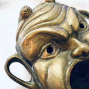 Vintage Brass Devil Ashtray, Wide Mouth Devil Tray, Made in Italy, Incense Burner, Brass Coin Dish, Catch All Dish