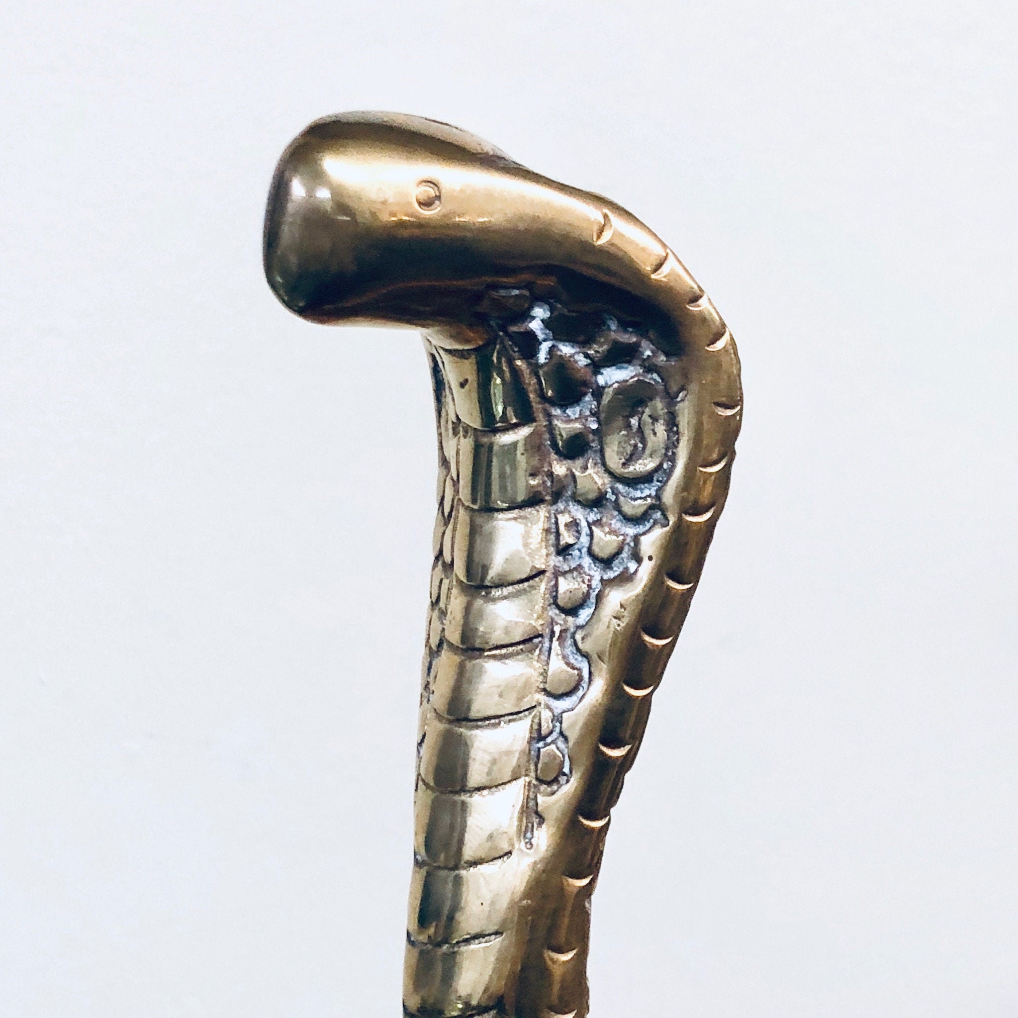 Vintage Brass Cobra Statue, Coiled Snake Figurine, Brass Decor, Vintage Home Decor, Brass Mantlepiece, Reptile, Animal Statue
