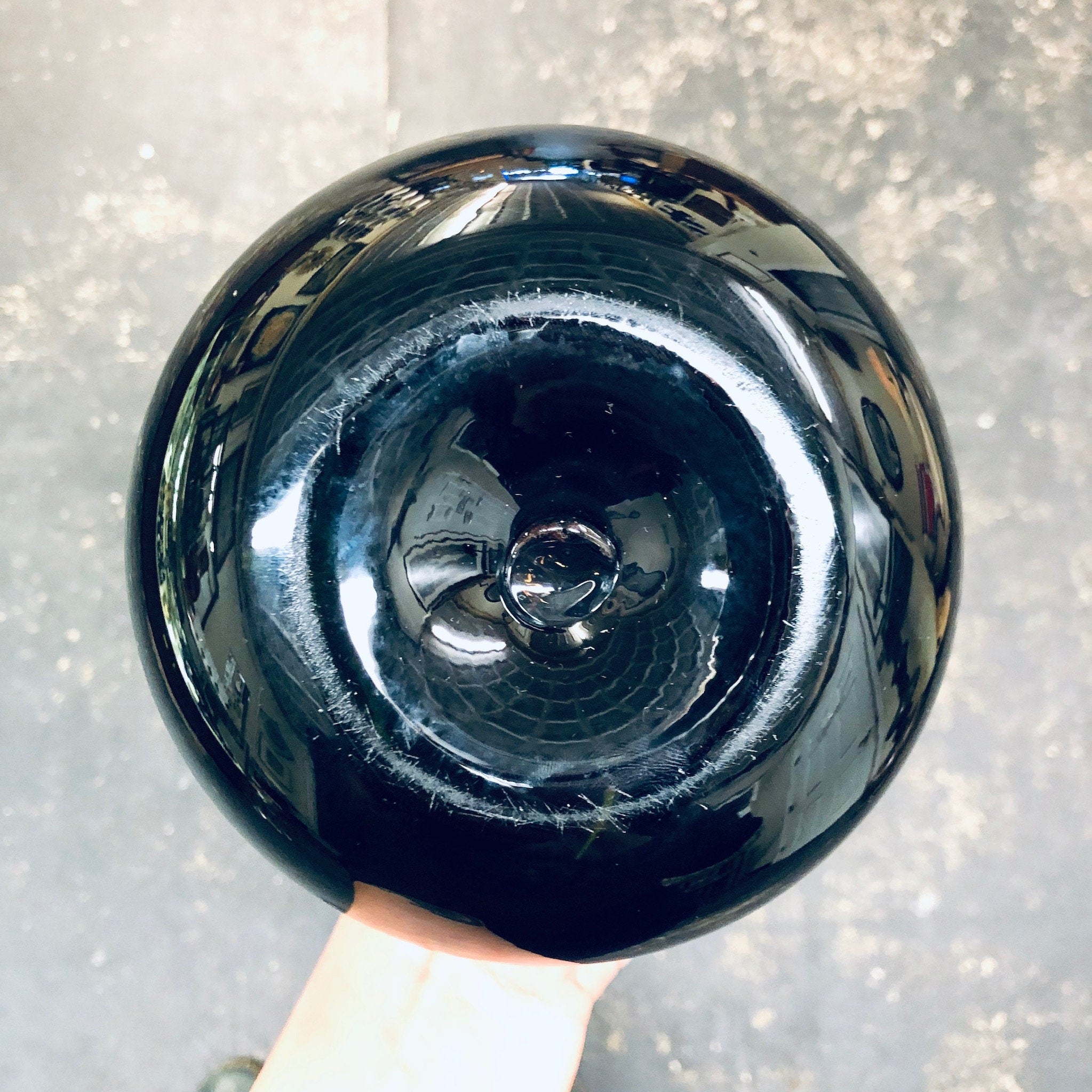 Vintage Glass Bottle, Green Glass Bottle, Vintage Home Decor, Hand Blown Glass, Dark Green Glass, Vintage Vase, Centerpiece, Collectible