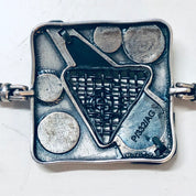 Vintage Bracelet, Silver Bracelet, Bangle Bracelet, Unique Jewelry, Vintage Jewelry, Square Bracelet, Cut Out Bracelet, Hinged Bracelet, 925