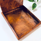Wooden Hinged Box, Vintage Case, Cigarette Case, Business Card Holder, Wooden Case, Vintage Container, Light Brown Wood, Smoking Accessory