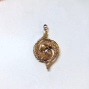 Vintage Gold Fish Pendant, Costume Jewelry, Fish Jewelry, Vintage Jewelry, Pendant Necklace, Two Fish, Gold Toned Jewelry, Aquatic Jewelry