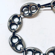 Vintage Charm Bracelet, Silver Bracelet, Link Bracelet, Vintage Jewelry, Vintage Bracelet, Unique Jewelry, Charm Jewelry, Bottle Tab,
