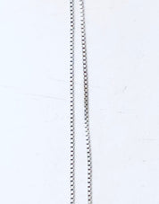 Vintage Necklace, Pendant on Chain, Silver Pendant, Silver Box Chain, Vintage Jewelry, Green Pendant, Brown Jewelry, Unique Jewelry, Simple