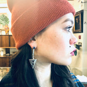Vintage Earrings, Silver Earrings, Star and Moon, Space Earrings, Blue Lapis Stone, Unique Earrings, Statement Jewelry, Pierced Ears, Blue