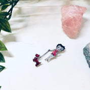 Betty Boop Pin, Vintage Pin, Betty Boop With Dog, Flapper Girl, Silver Tone Pin, Red, Silver, Black, Dog, Retro Jewelry, Vintage Jewelry