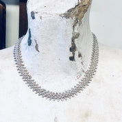 Vintage Silver Necklace, Vintage Choker, Link Necklace, Short Necklace, Vintage Jewelry, Thick Choker, Statement Jewelry, Hook Closure,
