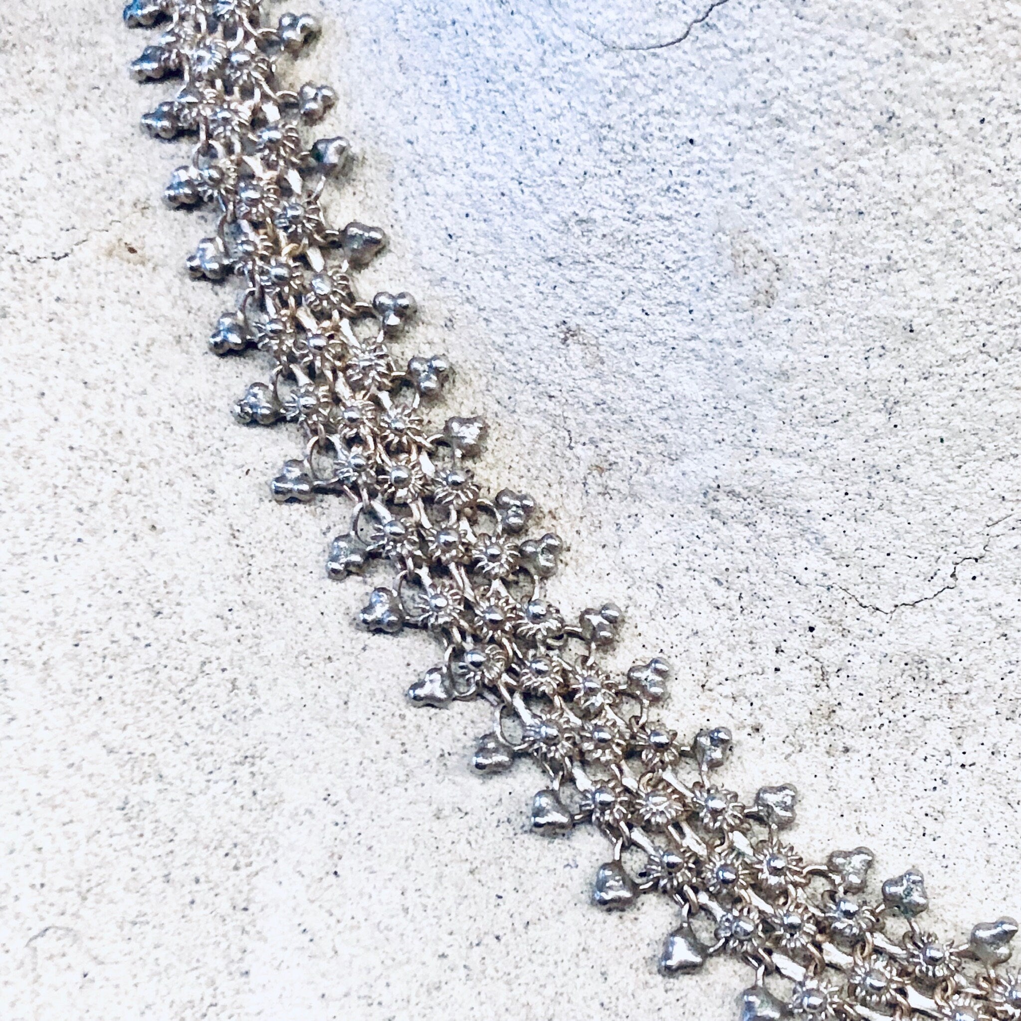 Vintage Silver Necklace, Vintage Choker, Link Necklace, Short Necklace, Vintage Jewelry, Thick Choker, Statement Jewelry, Hook Closure,