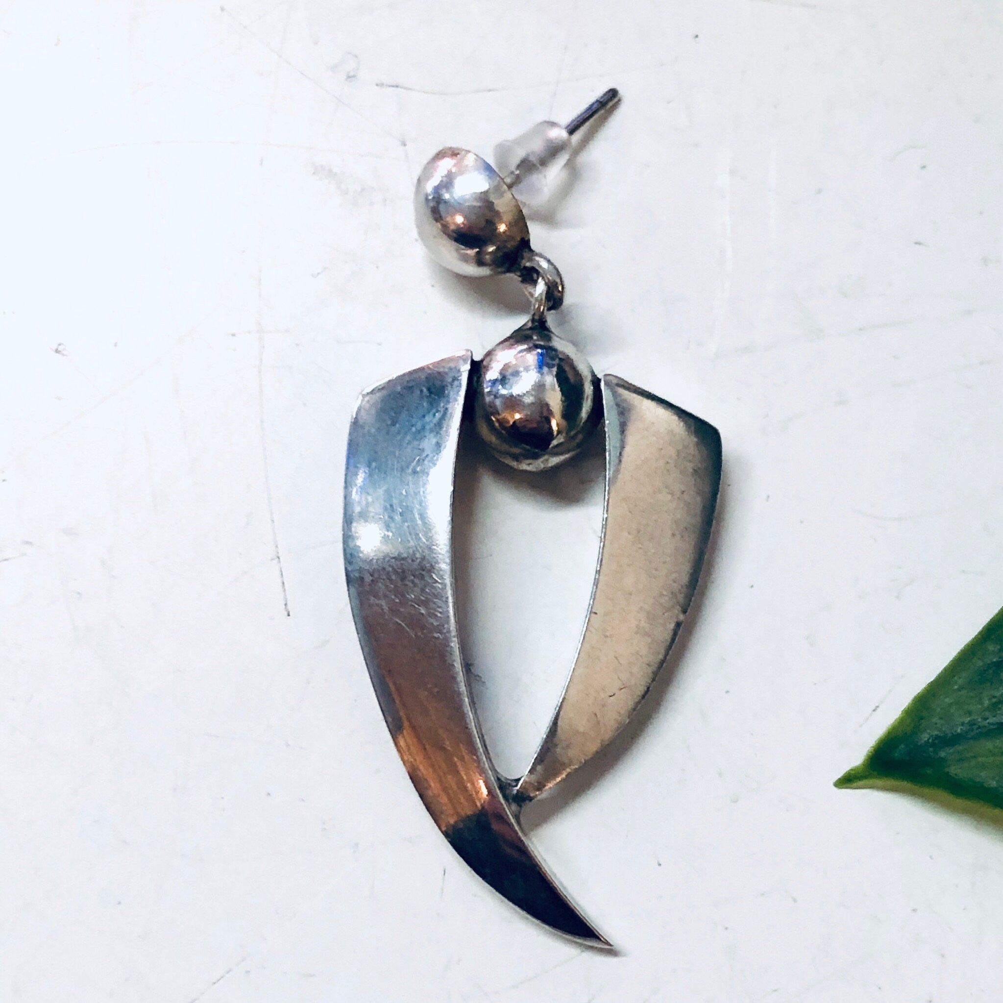 Vintage Earrings, Abstract Earrings, Dangle Earrings, Silver Earrings, Valentines Day Gift, Earrings for Wife, Minimalist Jewelry