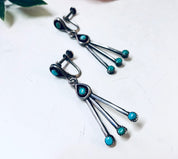 Vintage Earrings, Screw Back Earrings, Silver Earrings, Turquoise Jewelry, Vintage Jewelry, Valentines Day Gift, Unique Jewelry, Blue Stones