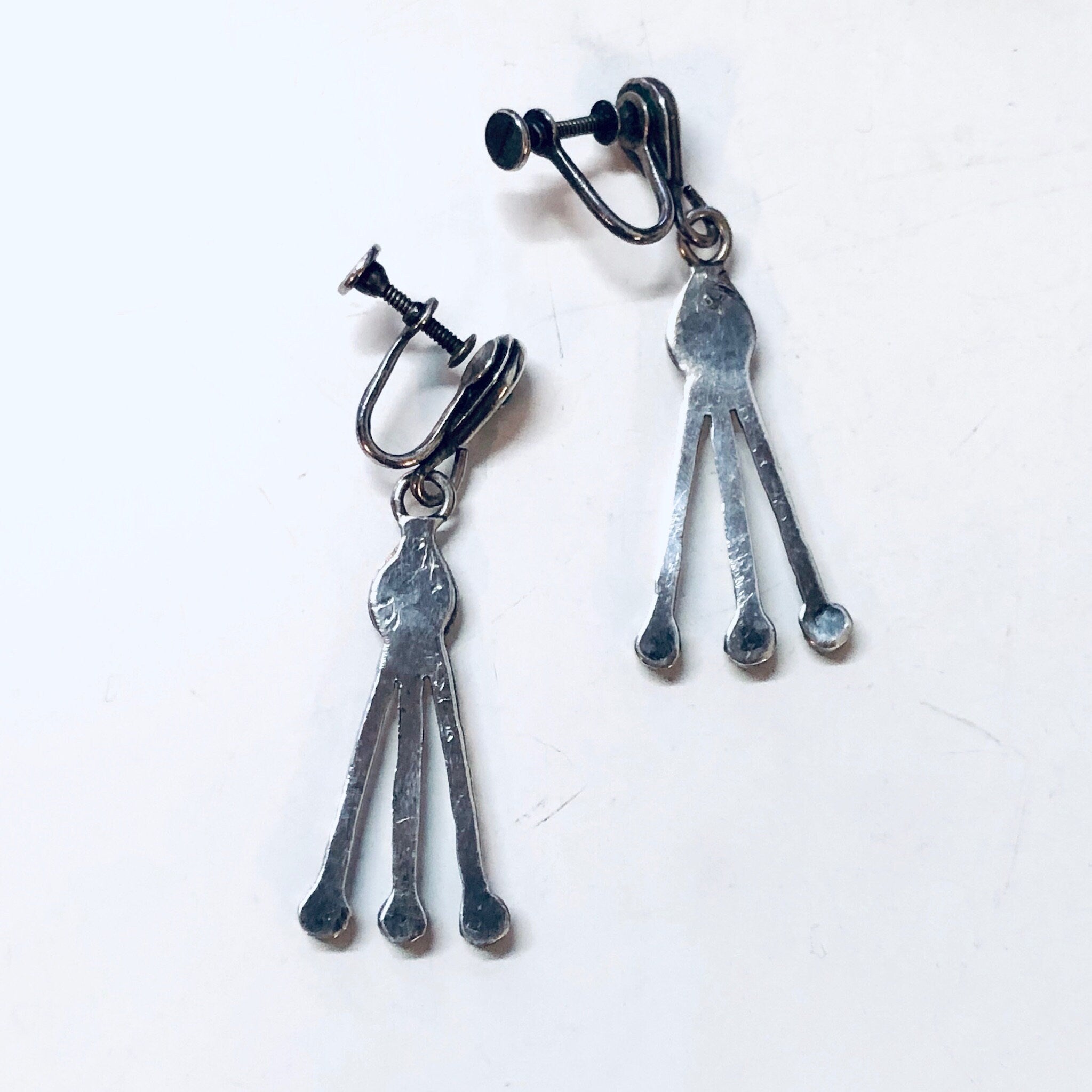 Vintage Earrings, Screw Back Earrings, Silver Earrings, Turquoise Jewelry, Vintage Jewelry, Valentines Day Gift, Unique Jewelry, Blue Stones